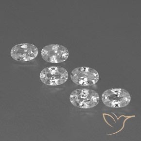 4.60ctw Natural Blanco Circón, Ovalada, VVS-VS