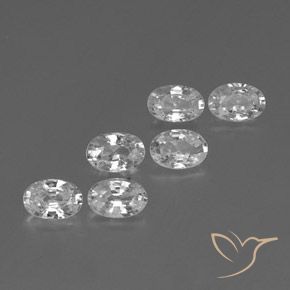 Gemas de Circón Blanco natural de 4.15 ct, Ovalada, VVS-VS