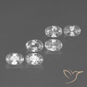 Gemas de Circón Blanco natural de 4.66 ct, Ovalada, VVS-VS