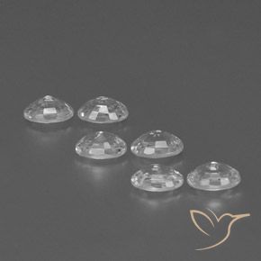 Gemas de Circón Blanco natural de 4.66 ct, Ovalada, VVS-VS