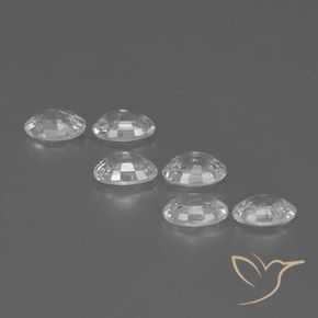 Gemas de Circón Blanco natural de 4.24 ct, Ovalada, VVS-VS