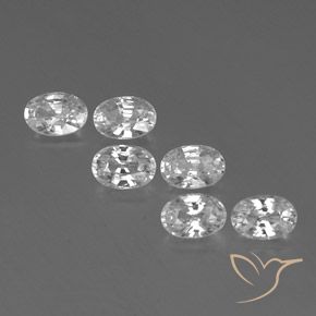 4.71ctw Natural Blanco Circón, Ovalada, VVS-VS