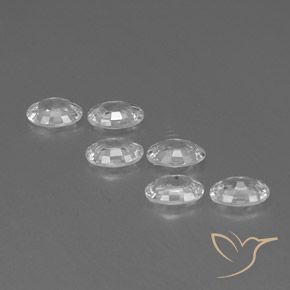 Gemas de Circón Blanco natural de 4.07 ct, Ovalada, VVS-VS
