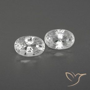 1.66ctw Natural Blanco Circón, Ovalada, VVS