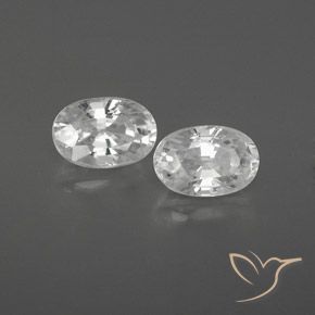 Gemas de Circón Blanco natural de 1.66 ct, Ovalada, VVS