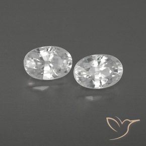 Gemas de Circón Blanco natural de 1.69 ct, Ovalada, VVS