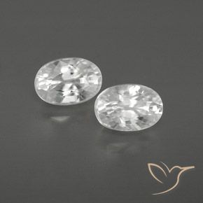 Gemas de Circón Blanco natural de 1.86 ct, Ovalada, VVS
