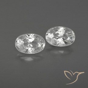 1.70ctw Natural Blanco Circón, Ovalada, VVS-VS