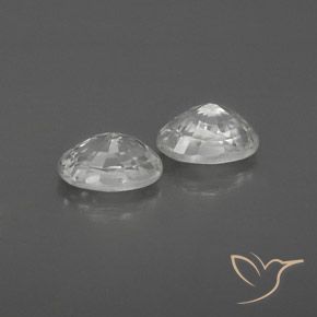 Gemas de Circón Blanco natural de 1.70 ct, Ovalada, VVS-VS