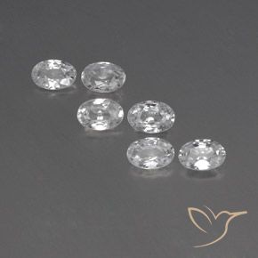 3.97ctw Natural Blanco Circón, Ovalada, VVS-VS