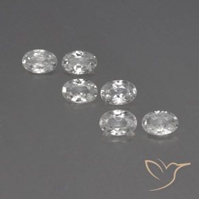 4.03ctw Natural Blanco Circón, Ovalada, VVS-VS