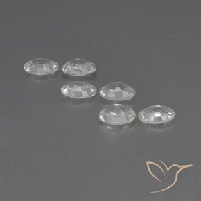 Gemas de Circón Blanco natural de 4.03 ct, Ovalada, VVS-VS