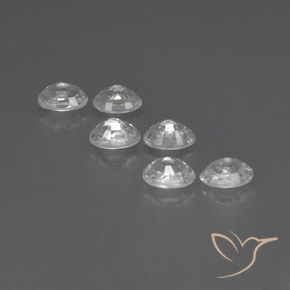 Gemas de Circón Blanco natural de 4.99 ct, Ovalada, VVS-VS
