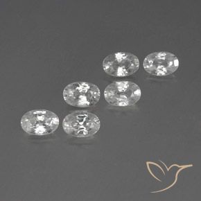 Gemas de Circón Blanco natural de 4.66 ct, Ovalada, VVS-VS