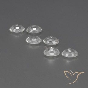 Gemas de Circón Blanco natural de 4.66 ct, Ovalada, VVS-VS