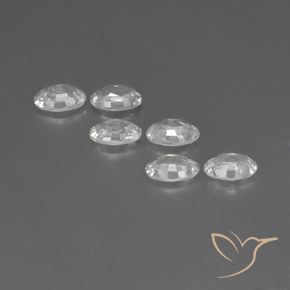 Gemas de Circón Blanco natural de 4.26 ct, Ovalada, VVS-VS