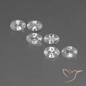 4.21ctw Natural Blanco Circón, Ovalada, VVS-VS
