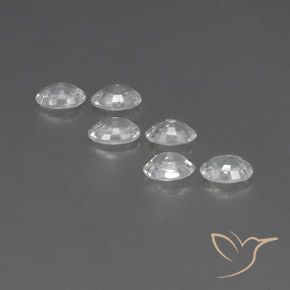 Gemas de Circón Blanco natural de 4.21 ct, Ovalada, VVS-VS