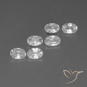 Gemas de Circón Blanco natural de 4.01 ct, Ovalada, VVS-VS