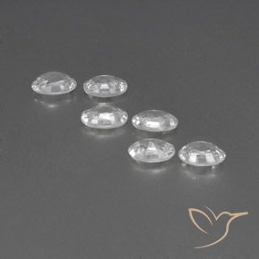 Gemas de Circón Blanco natural de 4.01 ct, Ovalada, VVS-VS
