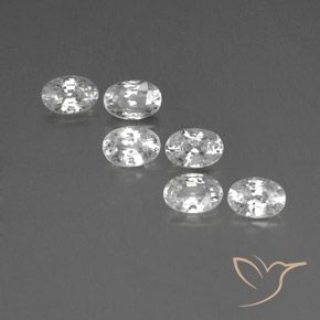 4.57ctw Natural Blanco Circón, Ovalada, VVS-VS