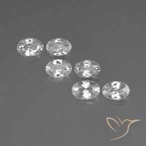 4.36ctw Natural Blanco Circón, Ovalada, VVS-VS