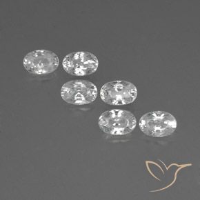 4.82ctw Natural Blanco Circón, Ovalada, VVS-VS