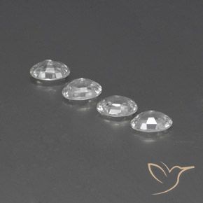 Gemas de Circón Blanco natural de 3.06 ct, Ovalada, VVS-VS