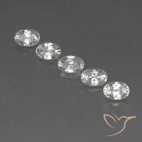 3.96ctw Natural Blanco Circón, Ovalada, VVS