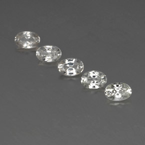 Gemas de circón blanco natural de 3,59 ct, corte óvalo, VVS