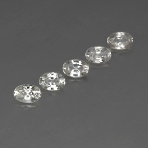 Gemas de circón blanco natural de 3,59 ct, corte óvalo, VVS