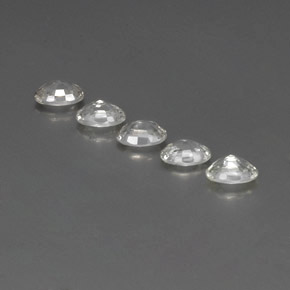 Gemas de circón blanco natural de 3,59 ct, corte óvalo, VVS