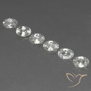 4.52ctw Natural Blanco Circón, Ovalada, VVS
