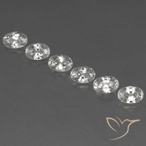 5.04ctw Natural Blanco Circón, Ovalada, VVS-VS