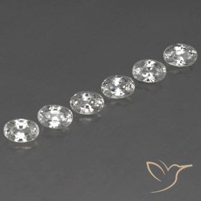 Gemas de Circón Blanco natural de 5.04 ct, Ovalada, VVS-VS