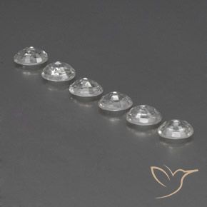 Gemas de Circón Blanco natural de 5.04 ct, Ovalada, VVS-VS