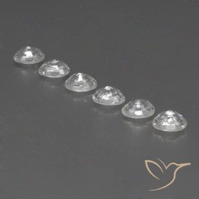 Gemas de Circón Blanco natural de 5.31 ct, Ovalada, VVS-VS