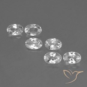 4.42ctw Natural Blanco Circón, Ovalada, VVS-VS
