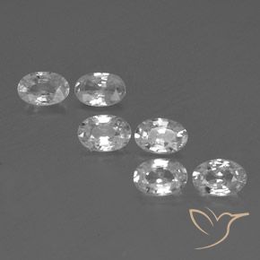 4.31ctw Natural Blanco Circón, Ovalada, VVS-VS