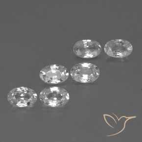 Gemas de Circón Blanco natural de 4.31 ct, Ovalada, VVS-VS