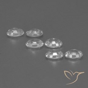 Gemas de Circón Blanco natural de 4.31 ct, Ovalada, VVS-VS