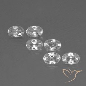 4.57ctw Natural Blanco Circón, Ovalada, VVS-VS