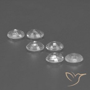 Gemas de Circón Blanco natural de 5.10 ct, Ovalada, VVS-VS