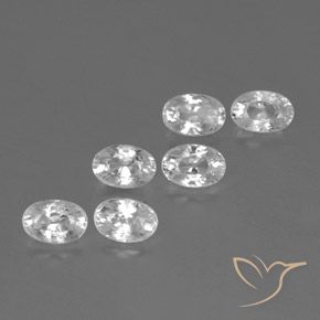 Gemas de Circón Blanco natural de 4.60 ct, Ovalada, VVS-VS