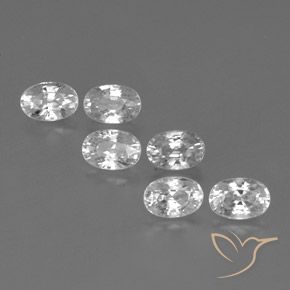 5.35ctw Natural Blanco Circón, Ovalada, VVS-VS