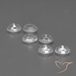 Gemas de Circón Blanco natural de 5.35 ct, Ovalada, VVS-VS
