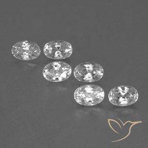 5.07ctw Natural Blanco claro Circón, Ovalada, VVS-VS
