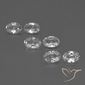 3.93ctw Natural Blanco claro Circón, Ovalada, VVS-VS