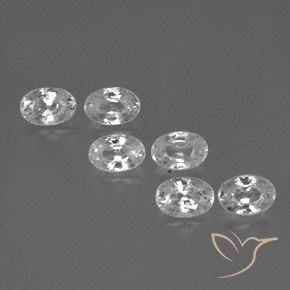 4.47ctw Natural Blanco claro Circón, Ovalada, VVS-VS