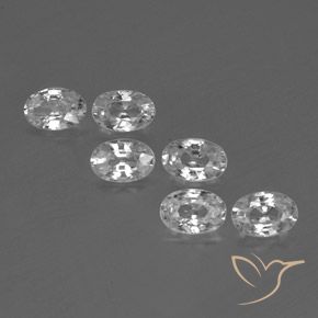 4.42ctw Natural Blanco claro Circón, Ovalada, VVS-VS